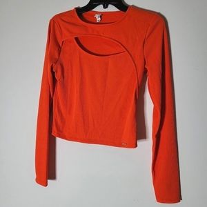 Bright Orange Cutout Top